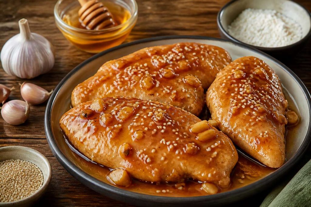 Poulet à l'ail et au miel : recette savoureuse et facile